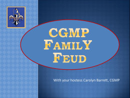 CGMP FAMILY FEUD