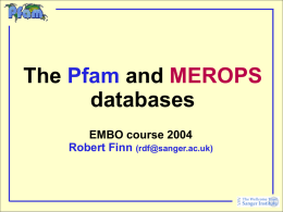 The Pfam and MEROPS databases