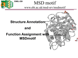 MSD motif - European Bioinformatics Institute