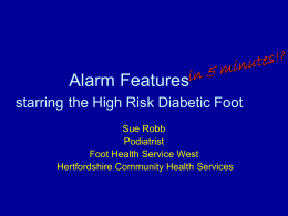 Alarm Features in the High Risk Diabetic Foot