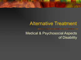 Alternative Treatment - University of Florida