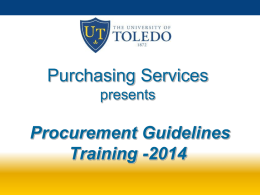 Purchasing Policy & Guidelines