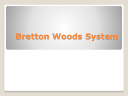 Bretton Woods System - UNT College of Arts and Sciences