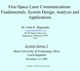 Fundamentals of Free-Space Laser Communicatios