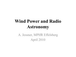 Wind Power and Radio Astronomy