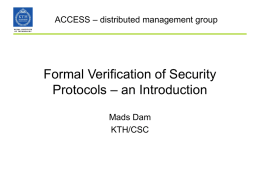 Security Protocols Introduction