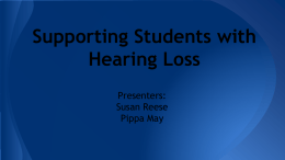 Supporting Students with Hearing Loss