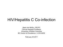 HIV-HCV Coinfection: M. Hull - Canadian Association of