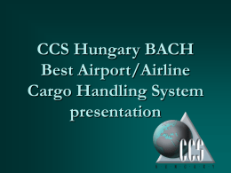 Import & export process with CCS Hungary System
