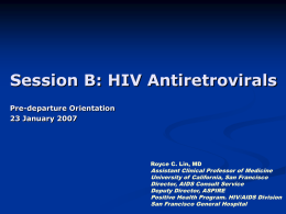 HIV Antiretrovirals