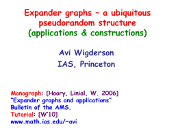 The zigzag product, Expander graphs & Combinatorics vs