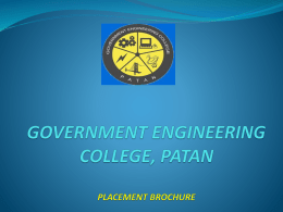 GOVERNMENT ENGINEERING COLLEGE, PATAN PLACEMENT …