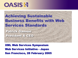WEb Services Standards for Financial Service
