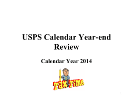 USPS Calendar Year-end Review