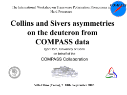 Collins and Sivers asymmetries on the deutron from COMPASS