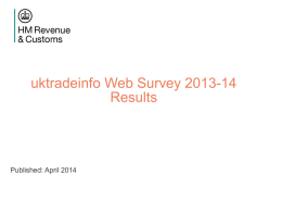 uktradeinfo Web Survey 2013