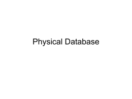 Physical Database - College of Computing & Informatics