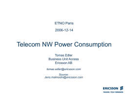 Telecom Network Power Consumption