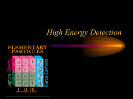 High Energy Detection