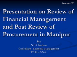 Presentation on Review of Financial Management and Post