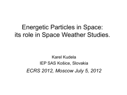Energetic Particles in Space: its role in Space Weather