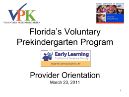 Voluntary Prekindergarten Education Program