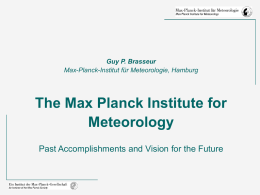 The Max Planck Institute for Meteorology