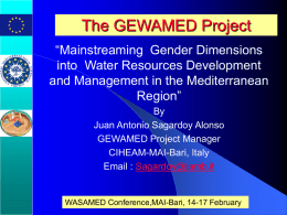 The GEWAMED Project