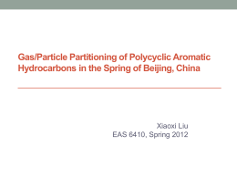 Atmospheric Concentrations and Gas/Particle Partitioning