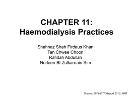 CHAPTER 11: Haemodialysis Practices