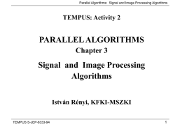 SIGNAL AND IMAGE PROCESSING ALGORITHMS