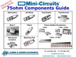 75ohm Components Guide - Clarke & Severn Electronics