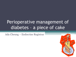 Diabetes – a piece of cake