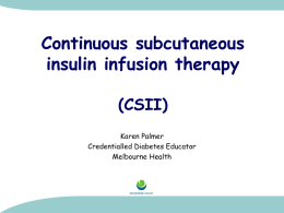 PowerPoint Presentation - Starting on an Insulin Pump