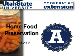 Food Preservation - Utah State University Extension