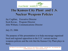 Kansas City Plant and Nuclear Weapons