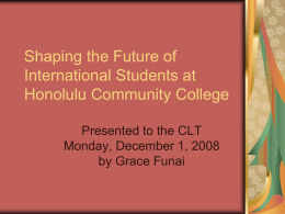 Shaping the Future of International Students at Honolulu