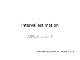 Interval estimates - University of Regina
