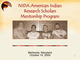 NIDA American Indian and Alaskan Native Research Scholars