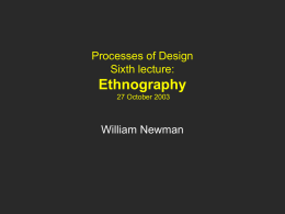 Design Processes Lecture 1