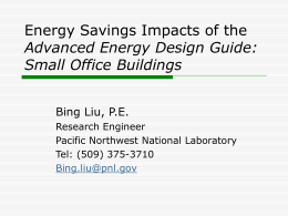 ASHRAE SP-102 Advanced Energy Design Guide: Small Office