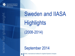 IIASA International Institute for Applied Systems Analysis