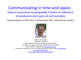 Communicating in time and space
