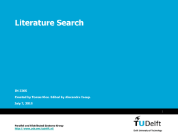 IN3305, Literature Search, 2010