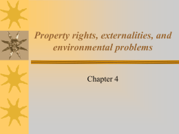 Property rights, externalities, and environmental problems