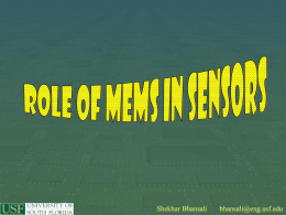 Role of MEMS in Sensors - Bio