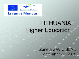 Lithuanian System of Education: credentials