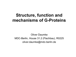 Structure, function and mechanism of G