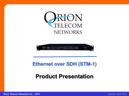 Ethernet over SDH (STM-1)