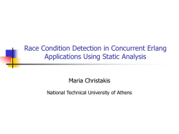 Race Condition Detection in Concurrent Erlang Applications